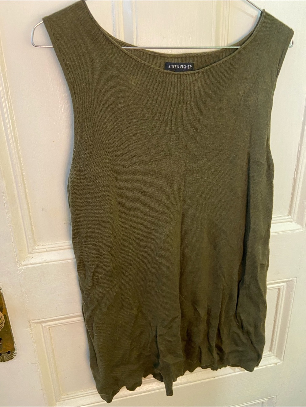 Eileen fisher knit tank green